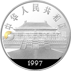 中國古代名畫系列（孔雀開屏）金銀紀念幣1盎司圓形銀質紀念幣