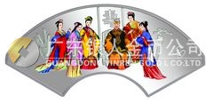 中國古典文學名著——《紅樓夢》彩色金銀紀念幣（第3組）5盎司扇形銀質紀念幣